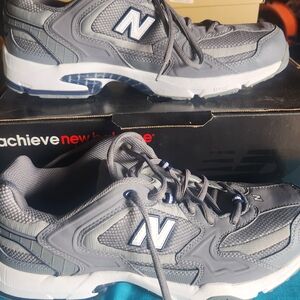 New Balance Grey and White Men's Athletic Sneakers